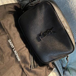 Authentic YSL Lou Camera Crossbody Lambskin Black Monogram